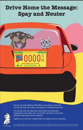 Spay/Neuter License Plate Poster